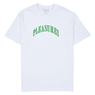 现货正品PLEASURES立体凹凸LOGO印花基础款宽松休闲圆领短袖T恤夏