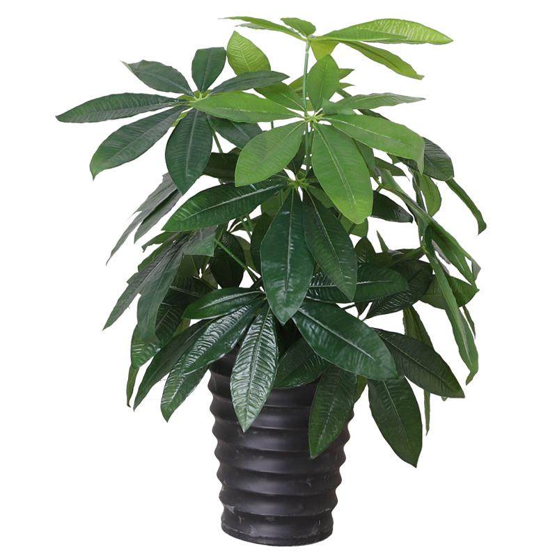 发财树盆栽景落地大绿植塑料花