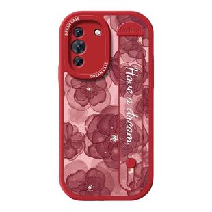 适用华为nova14ultra手机壳nova13腕带nova12pro保护套p40/30/50e女款nova11/10/7se硅胶p60全包9防摔5山茶花