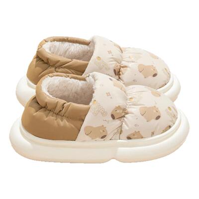 儿童棉拖鞋女童秋冬季2025新款室内家居防水厚底保暖卡通棉鞋男童