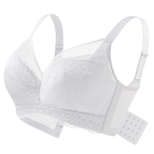 大胸显小内衣全罩杯薄款聚拢收副乳防下垂蕾丝胸罩大码胖mm女内衣