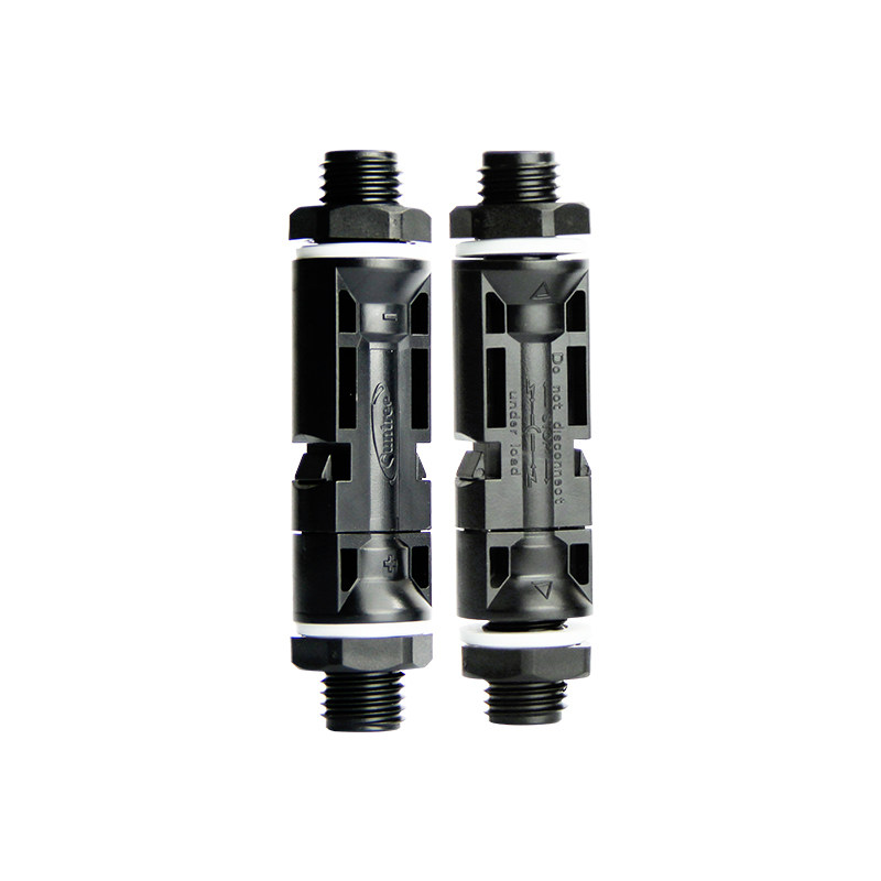 光伏连接器MC4面板式光伏接头 汇流箱逆变器面板防水插头接头IP67