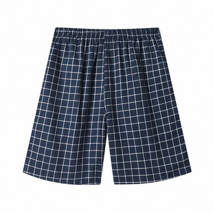 夏季纯棉沙滩裤男式宽松休闲五分睡裤大码居家短裤全棉大裤衩