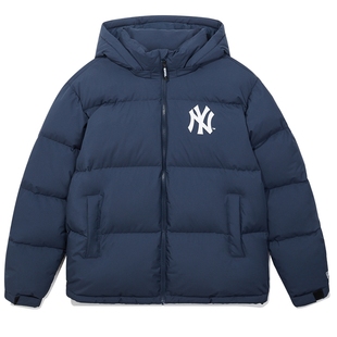 New Era纽亦华2025冬季新款MLB羽绒服连帽短款外套加厚保暖情侣潮