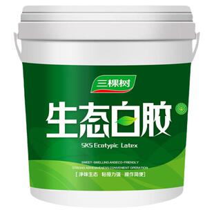 三棵树生态白乳胶大桶木工胶粘木头的专用胶强力家具手工白胶填缝