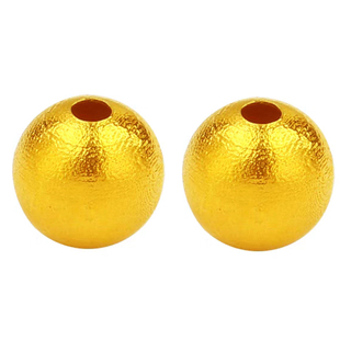 金佛爷18K金珠珍珠散珠空心小隔珠光面古法转运珠手工材料DIY配件