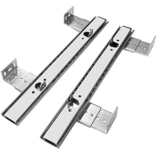 星徽加高电脑键盘木板托架抽屉轨道电脑鼠标支架吊装两节滑轨