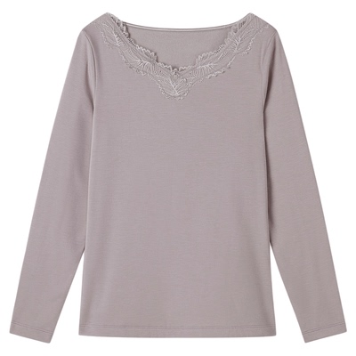 华歌尔抗菌抗静电低领长袖保暖衣