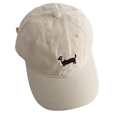 韩系卡通小狗儿童帽子春秋薄款遮阳防晒鸭舌帽男女宝宝夏季棒球帽