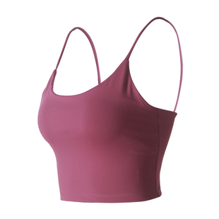 运动吊带露肩上衣背心文胸女士美背高级感速干跑步健身瑜伽服内衣