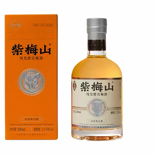 紫梅山纯发酵青梅酒半干型500ml礼盒装13.5度低度微醺诏安梅子酒