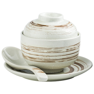 日式陶瓷小炖盅带盖一人食套装酒店私房菜盅罐燕窝甜品炖盅盖碗