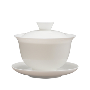 骨瓷盖碗泡茶超薄胎透光大容量单个大号家用功夫茶具潮州工夫茶杯