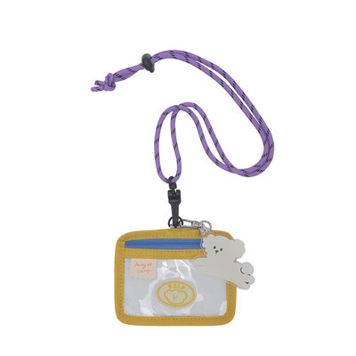 若素良品可爱撞色透明证件卡套