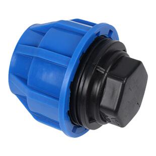 pe管件pe管接头自来水管配件pe给水管快接堵头 管帽4分6分1寸堵头