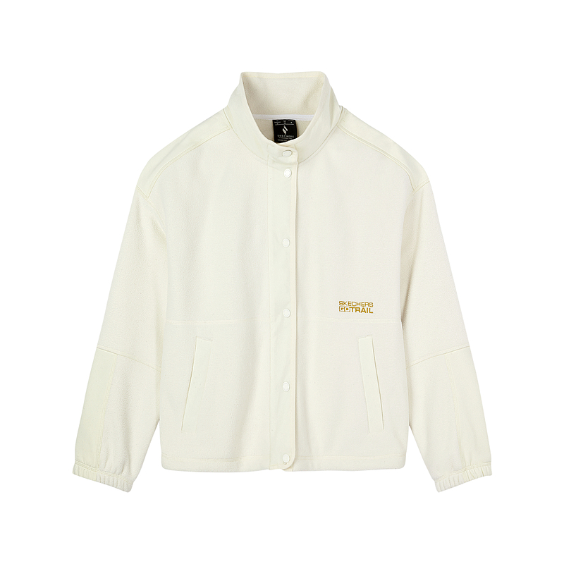 Skechers斯凯奇立领拉链2025户外加绒保暖男款休闲摇粒绒外套