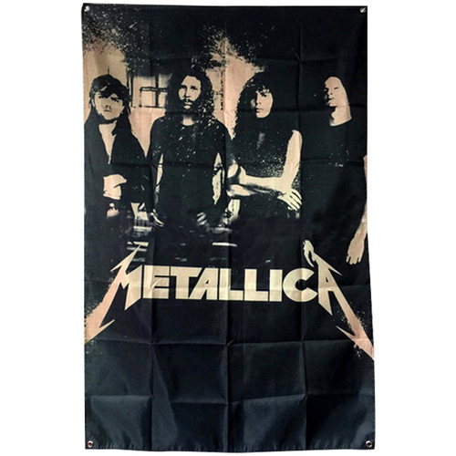 METALLICA金属乐队摇滚挂旗 酒吧装饰壁挂 家装挂布大旗星原旗帜