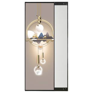 轻奢创意艺术隐形全身镜推拉隐藏镜子试衣镜壁挂装饰画家用穿衣镜