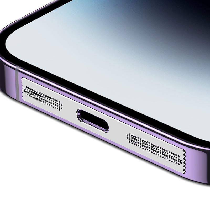 iphone17pro手机防尘贴适用苹果16promax手机喇叭防尘网iphone15原机色金属防尘塞14听筒扬声器保护