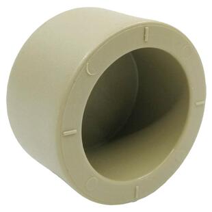 联塑PPR灰色75mm管帽90/110/160热水不带牙堵头冷热通用管塞
