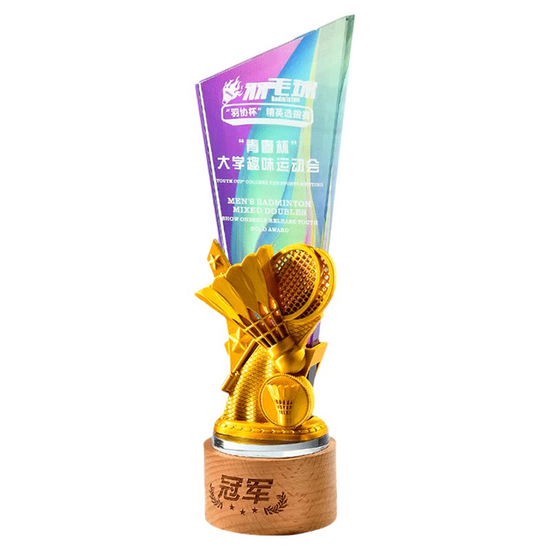创意3D打印运动体育系列水晶奖杯