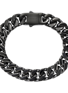 钛钢钛钢古巴手链男士嘻哈手饰