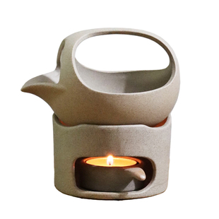 老段烧茶器炒米茶烤茶器醒茶叶烘焙器陶瓷小号焙茶炉烤茶蜡烛底座