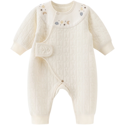 乖奇熊新生儿宝宝绑带连体衣纯棉