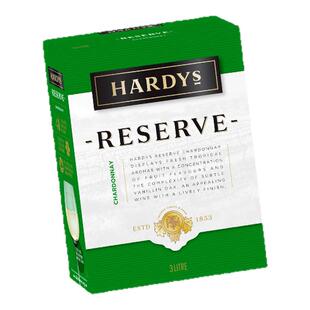 hardys夏迪葡萄酒珍藏霞多丽白3L盒装口粮澳大利亚澳洲原装进口