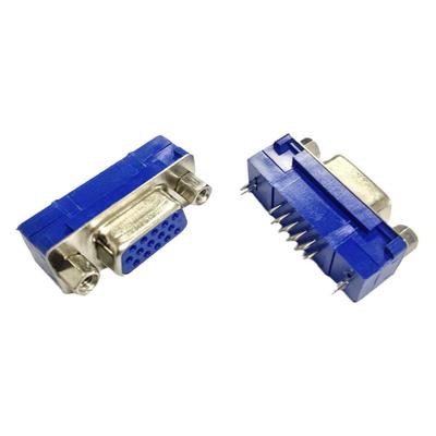 立式vga接口母座180度9.8mm直锁