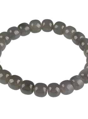 欧说珠宝国风烟紫料苹果珠手串