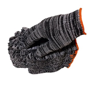 灰黑纱劳保防护手套耐脏黑色耐磨防滑棉纱工地汽车维修透气白尼龙