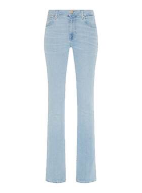 7 For All Mankind女春夏新品修身浅蓝色水洗微喇牛仔裤BOOTCUT