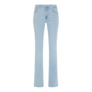 7 For All Mankind女春夏新品修身浅蓝色水洗微喇牛仔裤BOOTCUT