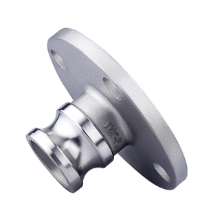 304不锈钢快速接头F型带法兰转换接头圆法兰阳端公头1.5寸2寸3寸