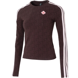 adidas阿迪达斯女子马思纯同款运动休闲修身长袖T恤锐力KW4678