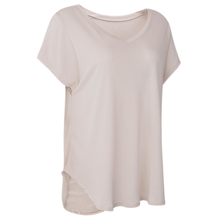 健身女孩宽松瑜伽服短袖夏季薄款显瘦运动罩衫速干普拉提训练上衣