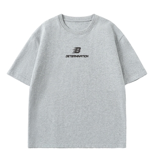 班尼路灰色纯棉短袖男款夏季美式复古潮流T恤衫男士休闲透气上衣A