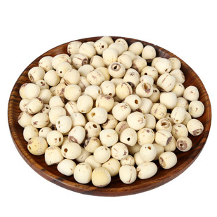 白莲子 野生无芯 湘潭 湘莲子 新鲜磨皮干货 500克 包邮