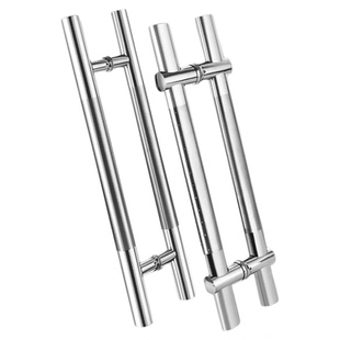 玻璃门拉手高级感无框不锈钢钢化304可调节孔距单双门对装门把手