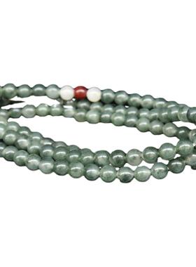 天然玉石桂林鸡血圆珠手链