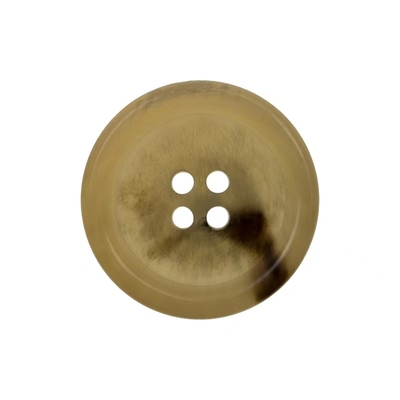 天然驼色黄牛角圆边四眼扣