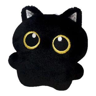 X3COMMUNE 大眼黑猫可爱黑煤球毛绒玩偶学生陪伴娃娃情侣节日礼物