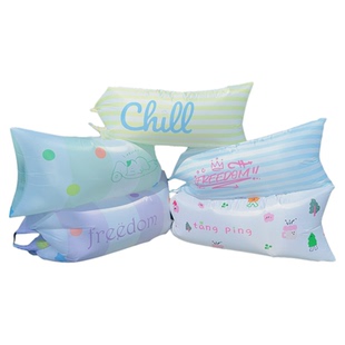 定制图案户外懒人充气沙发空气床垫单人躺椅便携式野营音乐节露营