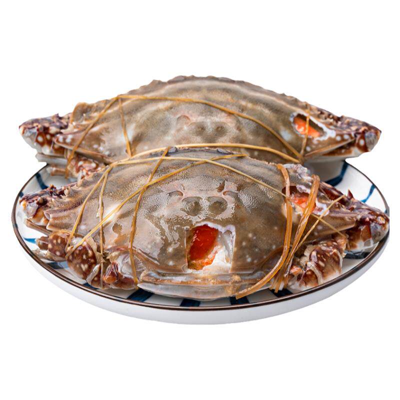 梭子蟹特级腌制红膏呛蟹