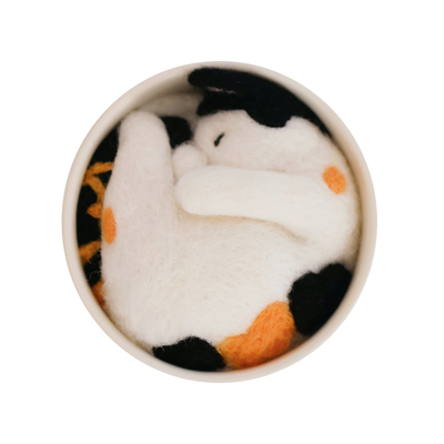 可爱猫咪羊毛毡桌面摆件