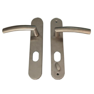 不锈钢防盗门把手 万科进户大门锁拉手 中心距85mm 孔距222mm执手