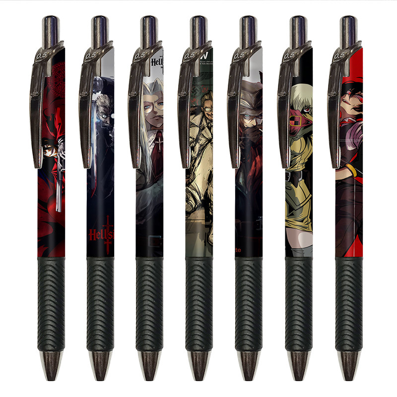地狱之歌日本动漫文具订制按动速干考试中性笔二次元人物来图定制