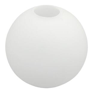 奶白磨砂圆球形玻璃双孔开口灯罩吊灯壁灯台灯E27平口外壳配件