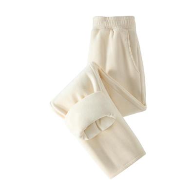 唐狮加绒灯芯绒直筒裤女秋冬